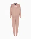 Ea7 Stretch-cotton Tracksuit With Logo In Brown