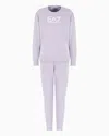 Ea7 Stretch-cotton Tracksuit With Logo In Purple