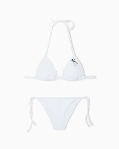 Ea7 Stretch Jersey Bikini In White