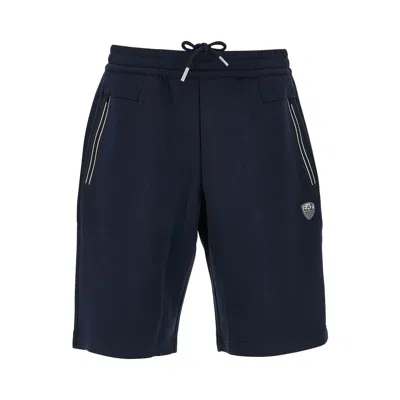 Ea7 Stretch Jersey Shorts In Blue