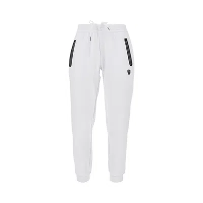 Ea7 Stretch Jersey Sweatpants In White