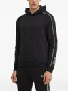 Ea7 Stripe-detailing Hoodie In Black
