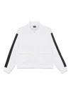 Ea7 Logo Zipped Sweatshirt In White