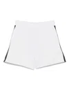 Ea7 Emporio Armani Stripe-trim Track Shorts In White