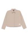 Ea7 Beige Striped Cotton Shirt