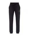 Ea7 Studded Logo Track Pants In Black
