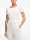 Ea7 Studded T-shirt In White