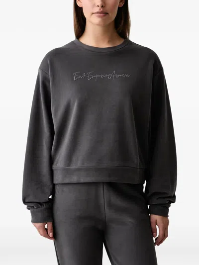 Ea7 Stud-embellished Tracksuit In Gray