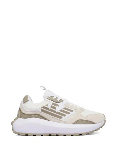 Ea7 Suede-panelled Lace-up Sneakers In Multi