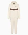 Ea7 Summer Block Cotton-blend Tracksuit In Beige