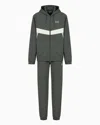 Ea7 Summer Block Cotton-blend Tracksuit In Grey