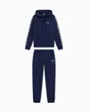 Ea7 Survêtement En Mélange De Coton In Blue