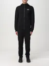 Ea7 Logo-print Zip-up Hoodie In Black