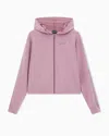 Ea7 Sweat-shirt Façon Cardigan Precious En Interlock De Modal Stretch