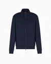 Ea7 Zip-front Sweatshirt In Blue