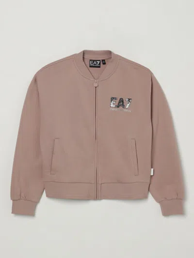 Ea7 Kids' Felpa Con Zip Con Logo