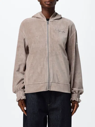 Ea7 Sweater Woman Color Dove Grey In Brown
