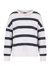 Ea7 Emporio Armani Cotton Crewneck Sweatshirt In White