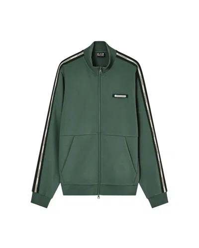 Ea7 Sweaters In Verde Blu E Verdi