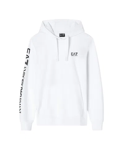 Ea7 Sweaters White In Bianco Chiari E Naturali
