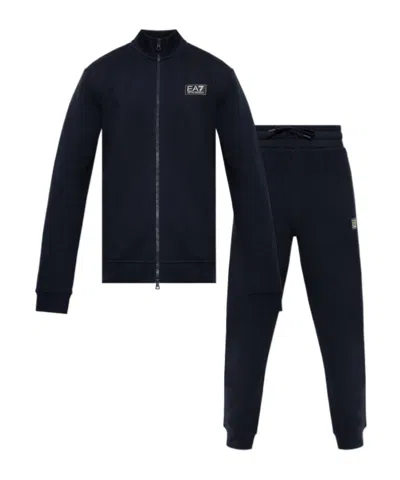 Ea7 Sweatshirt And Sweatpants Set In Black