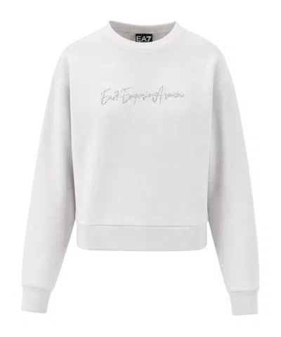 Ea7 Sweatshirt And Sweatpants Set In White