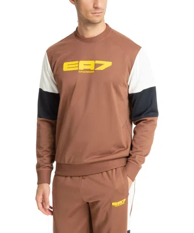 Ea7 Sweatshirt In Brown