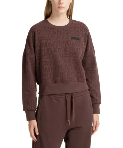 Ea7 Sweatshirt In Brown