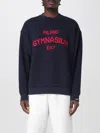 Ea7 Club House Stretch-cotton Interlock Sweatshirt In Blue