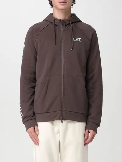 Ea7 Sweatshirt  Men Color Brown In Multi