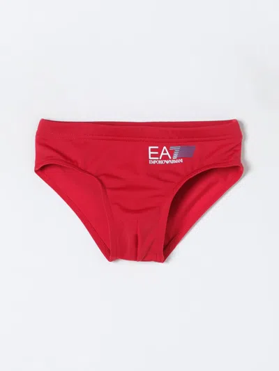Ea7 Swimsuit  Kids In Red