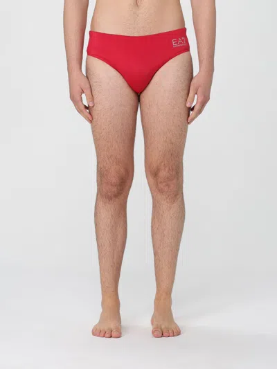 Ea7 Swim Briefs In Red