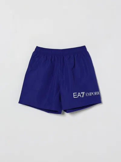 Ea7 Swimsuit Kids Color Royal Blue