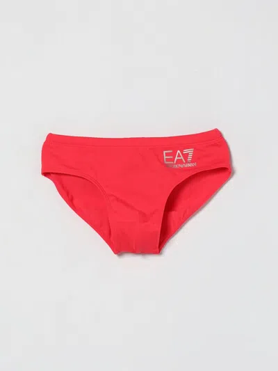 Ea7 Swimsuit Kids Color Red