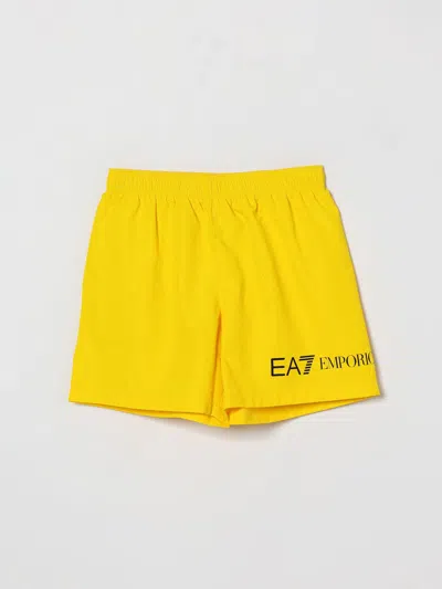 Ea7 Swimsuit Kids Color Yellow