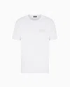 Ea7 T-shirt À Manches Courtes Gold Label En Mélange De Viscose In White