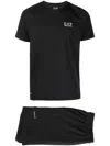 Ea7 T-shirt And Shorts Set In Black