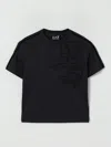 Ea7 T-shirt  Kids Color Charcoal In Black