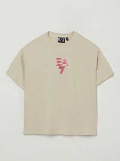 Ea7 Kids' T-shirt In Cotone Con Logo