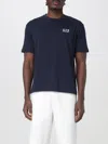 Ea7 Logo Series Cotton-jersey T-shirt In Blue