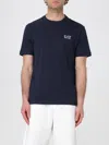 Ea7 Logo Series Cotton-jersey T-shirt In Blue