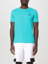 Ea7 Short-sleeved Round-necked T-shirt In Moss Green