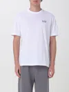Ea7 Open-necked Black Shirt In White