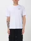 Ea7 Open-necked Black Shirt In White