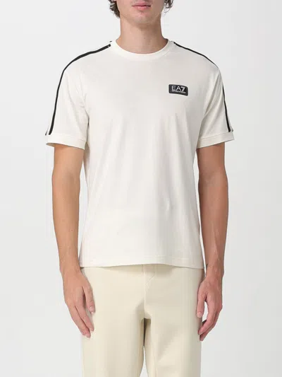 Ea7 T-shirt  Men Color Yellow Cream In Multi