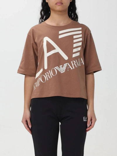 Ea7 T-shirt  Woman Colour Brown