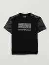 Ea7 Visibility Boy Printed Cotton T-shirt