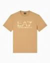 Ea7 T-shirt Logo Series En Coton Avec Grand Logo In Brown