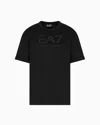 Ea7 T-shirt Logo Series Ras-du-cou En Jersey De Coton Avec Paillettes