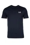 Ea7 Logo Series Cotton-jersey T-shirt In Navy